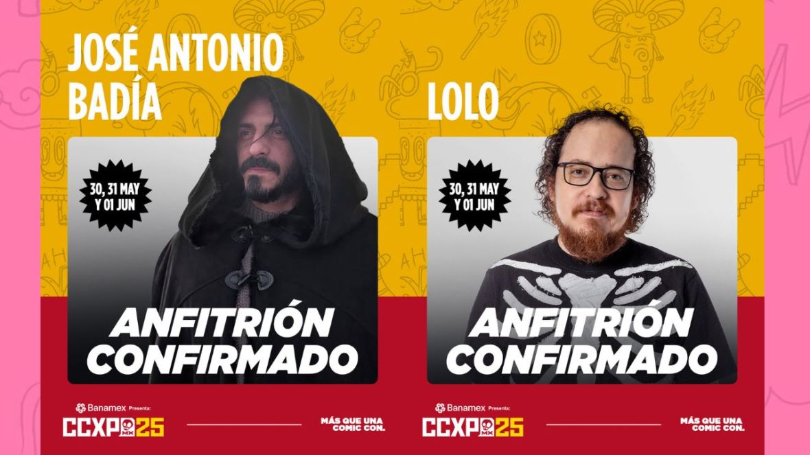El humor macabro se apodera de la CCXP México 2025: José Antonio Badía y Lolo serán los anfitriones oficiales