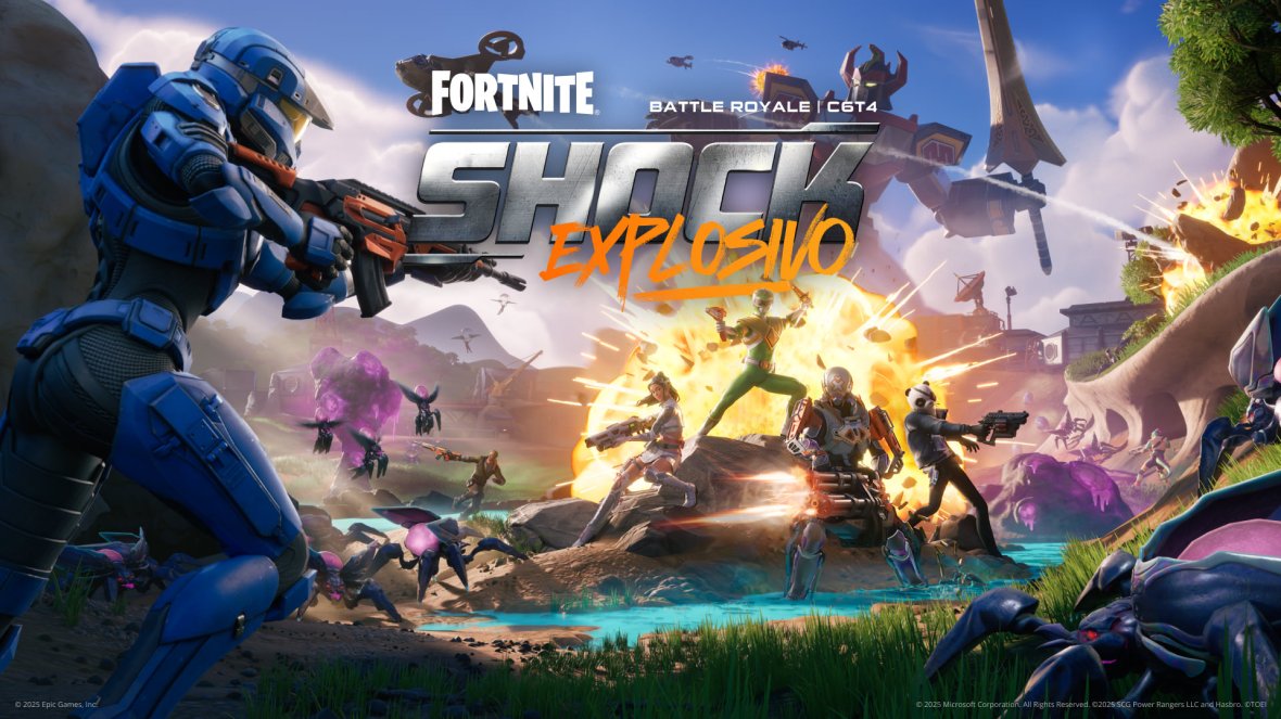 Fortnite se une con los Power Rangers en su nueva temporada: Shock Explosivo