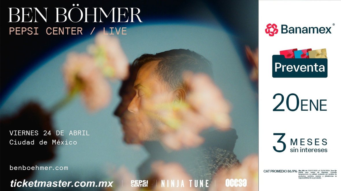 Ben Böhmer anunció su regreso a CDMX: el viaje sonoro de “Bloom” llegará este 24 de abril al Pepsi Center