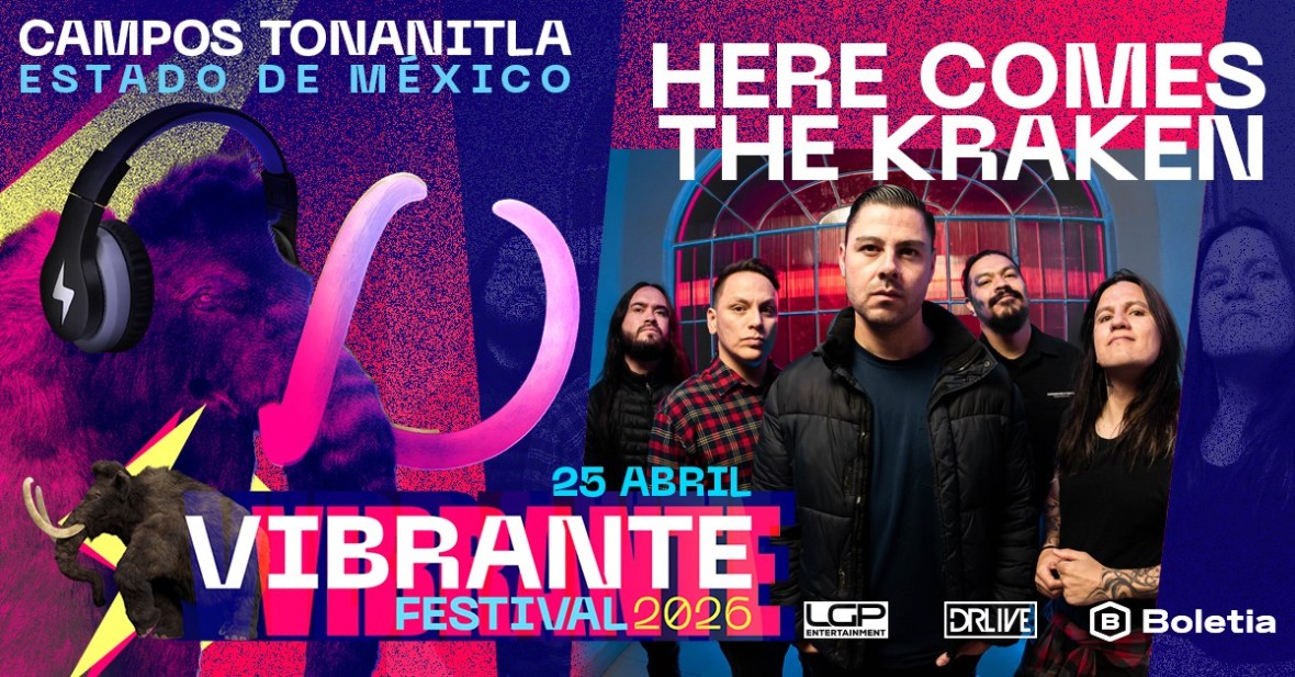 ¡El Vibrante se pone intenso! Here Comes The Kraken es la tercera banda&nbsp;confirmada