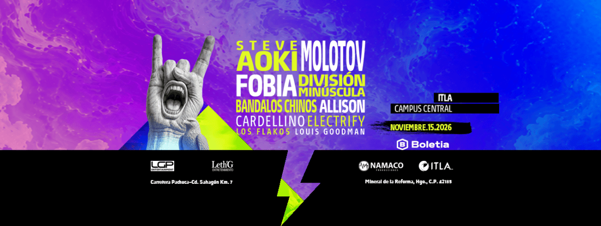 Pachuca Rock Fest 2026 enciende su séptima edición con Steve Aoki, Molotov, Fobia y&nbsp;más
